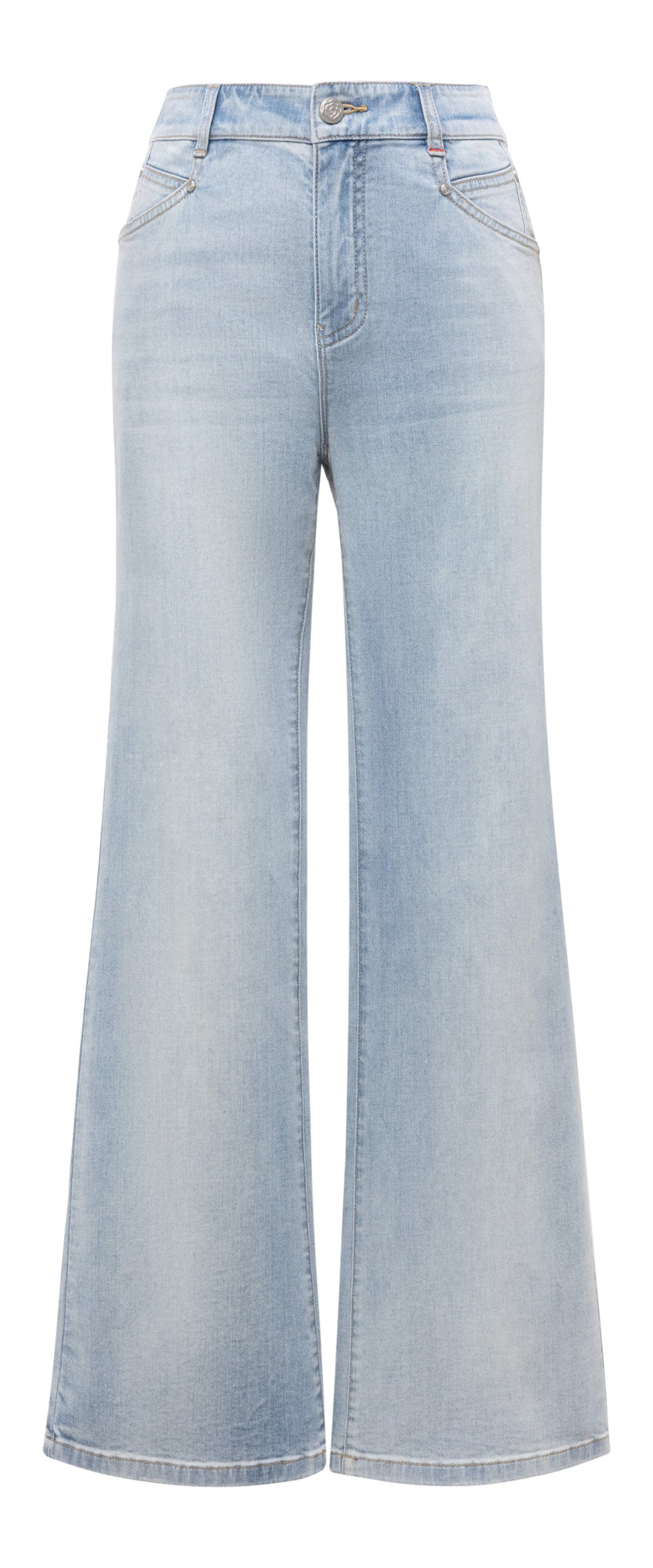 Light Wash Wide-Leg Jeans | Blue