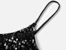 Sequin Slip Dress | Black