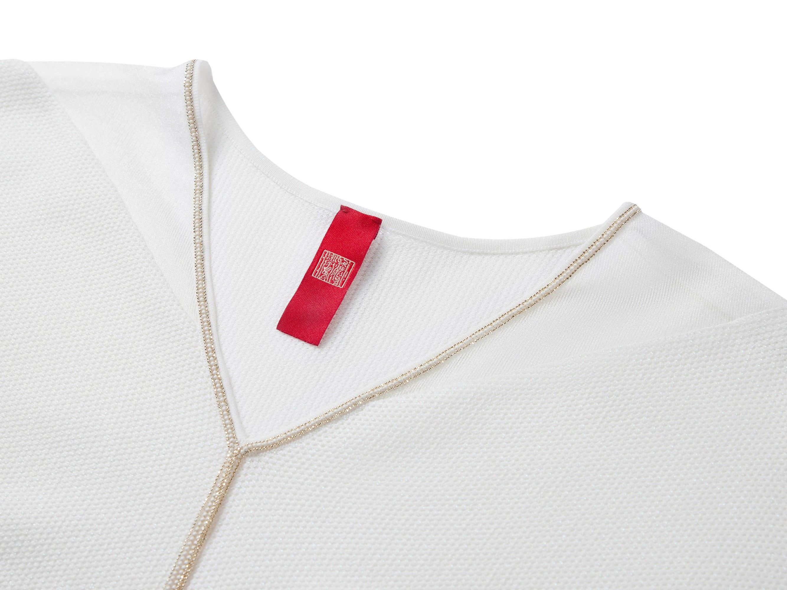 3/4 Sleeve V-Neck Blouse | White