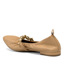 Amina Dress Flat | Beige Bisque  Faux Nappa