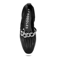 Amina Dress Flat | Black Faux Nappa