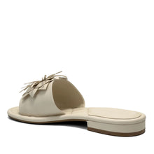 Begonia Sandal Flat | Eggnog Faux Nappa