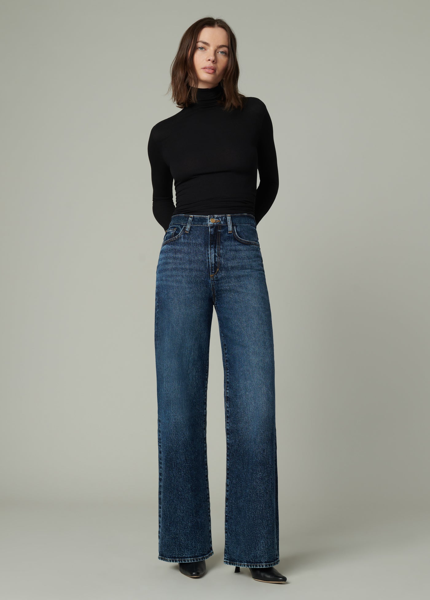 The Mia Kindness – comfortable and fashionable high rise wide leg jeans.
