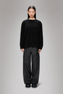 RAINS Addis Fleece Crewneck Black Crew Neck