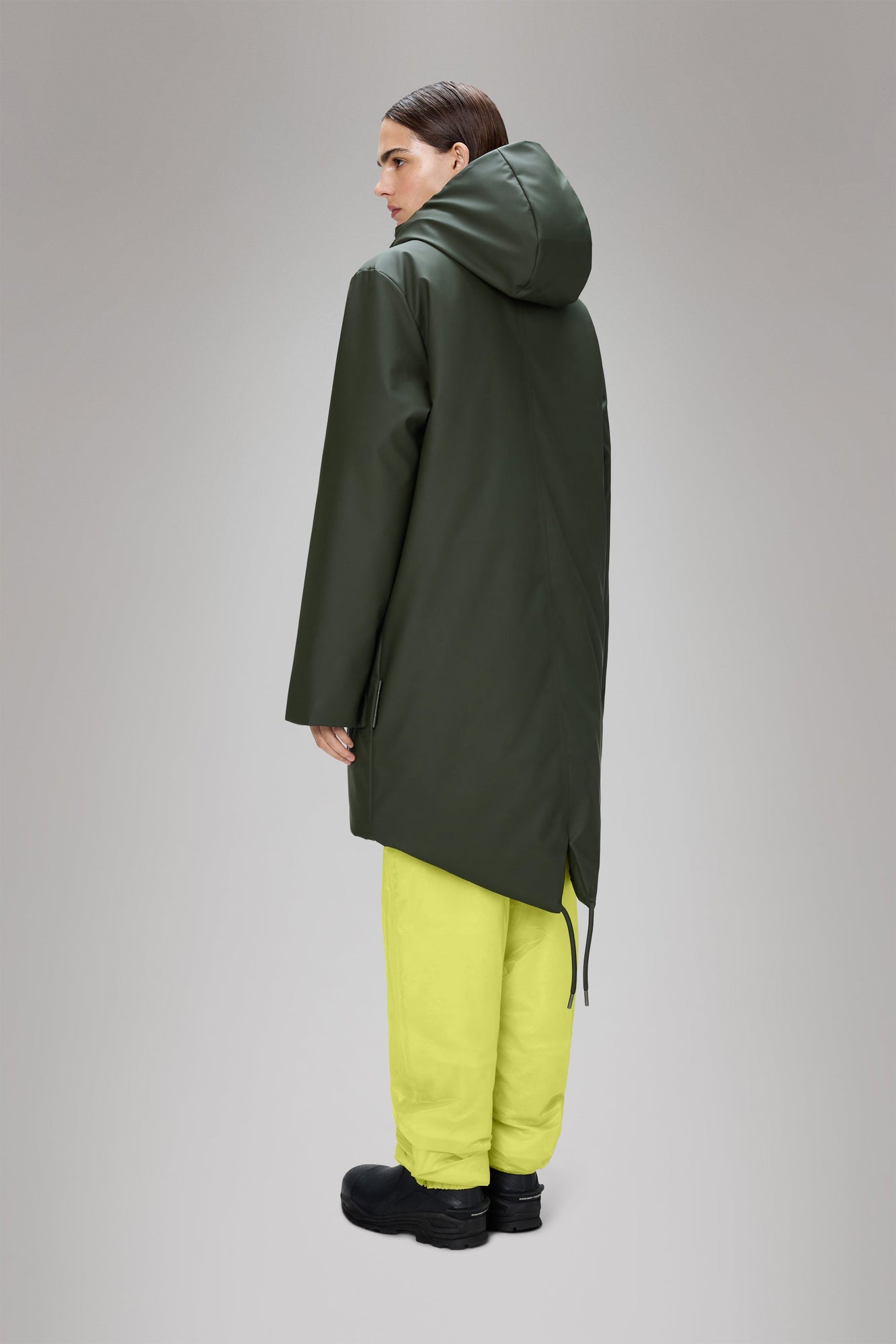 Rains Nome Long Parka Green Jacket
