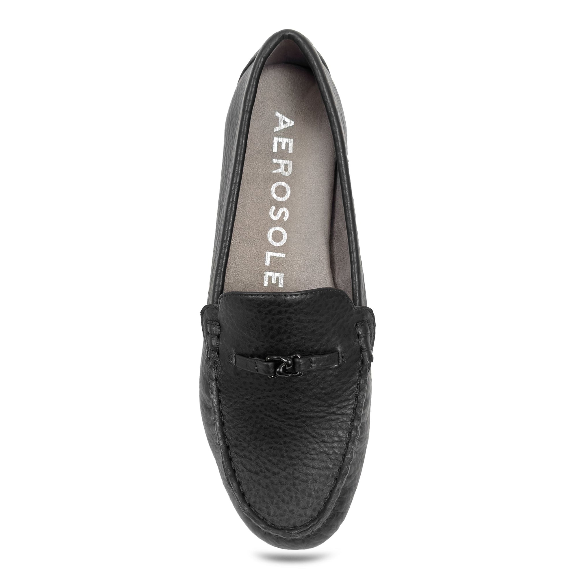 Drita Casual Loafer | Black Faux Tumbled