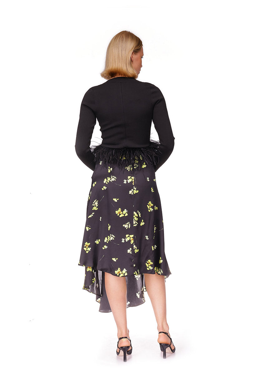 Callie Skirt | Black Flower Shower