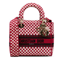 Dior | Pre-Owned Medium Embroidered Canvas DiorAmour Dots Lady D Lite | Red