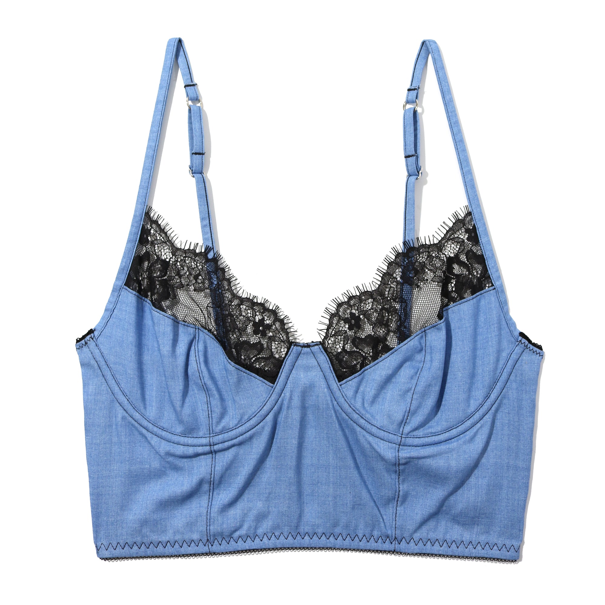 Katrina Longline Bra | Denim