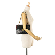 Chanel | Pre-Owned CC Bicolor Quilted Lambskin Single Flap | Black