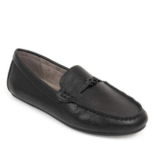 Drita Casual Loafer | Black Faux Tumbled