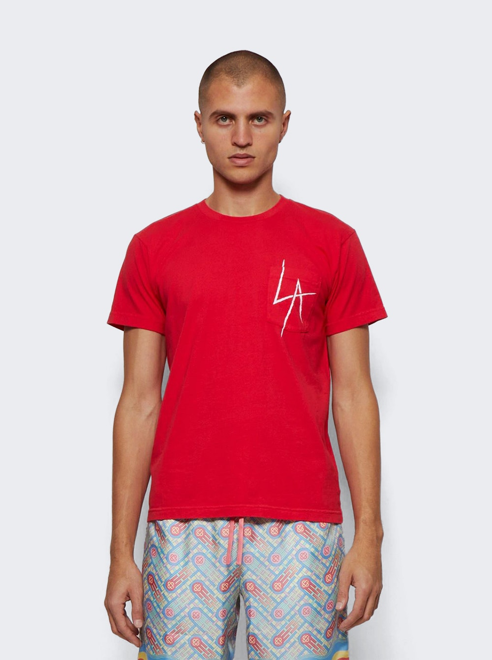 Men | Local Authority | La Slash Pocket Tee | Red