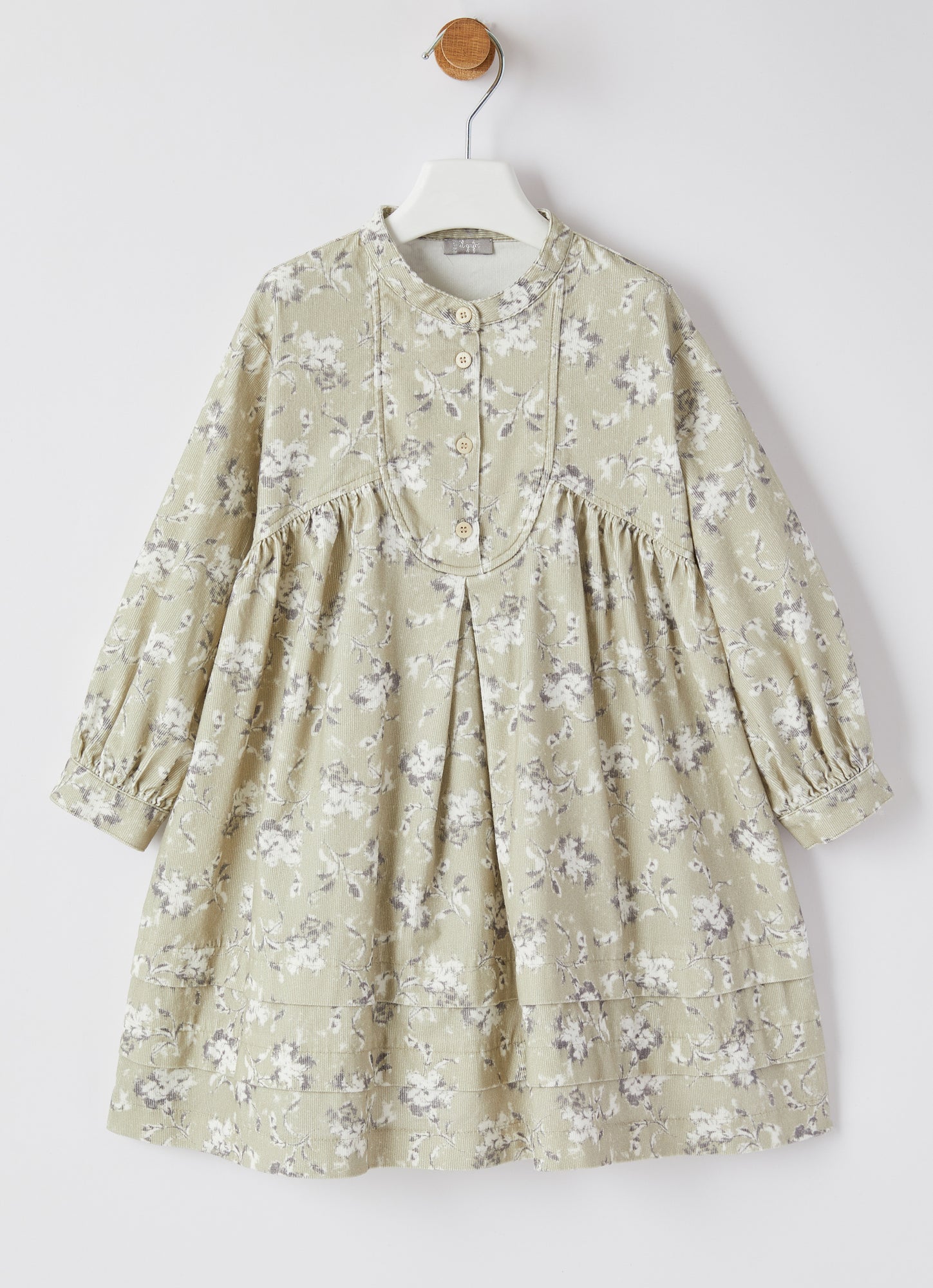Velvet Dress with Floral Print | Muschio