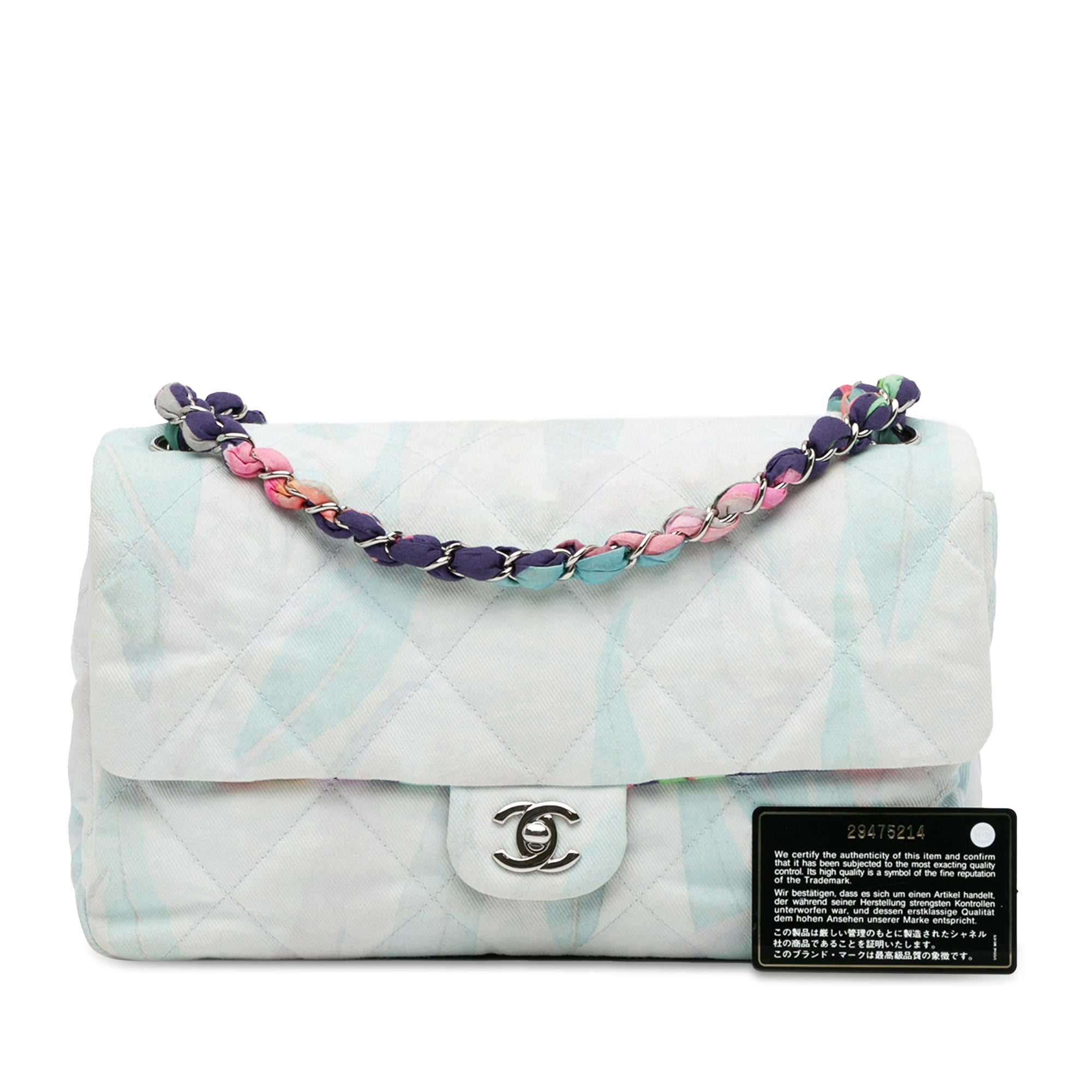 Chanel | Pre-Owned Quilted Jungle Jeans Flap | Blue