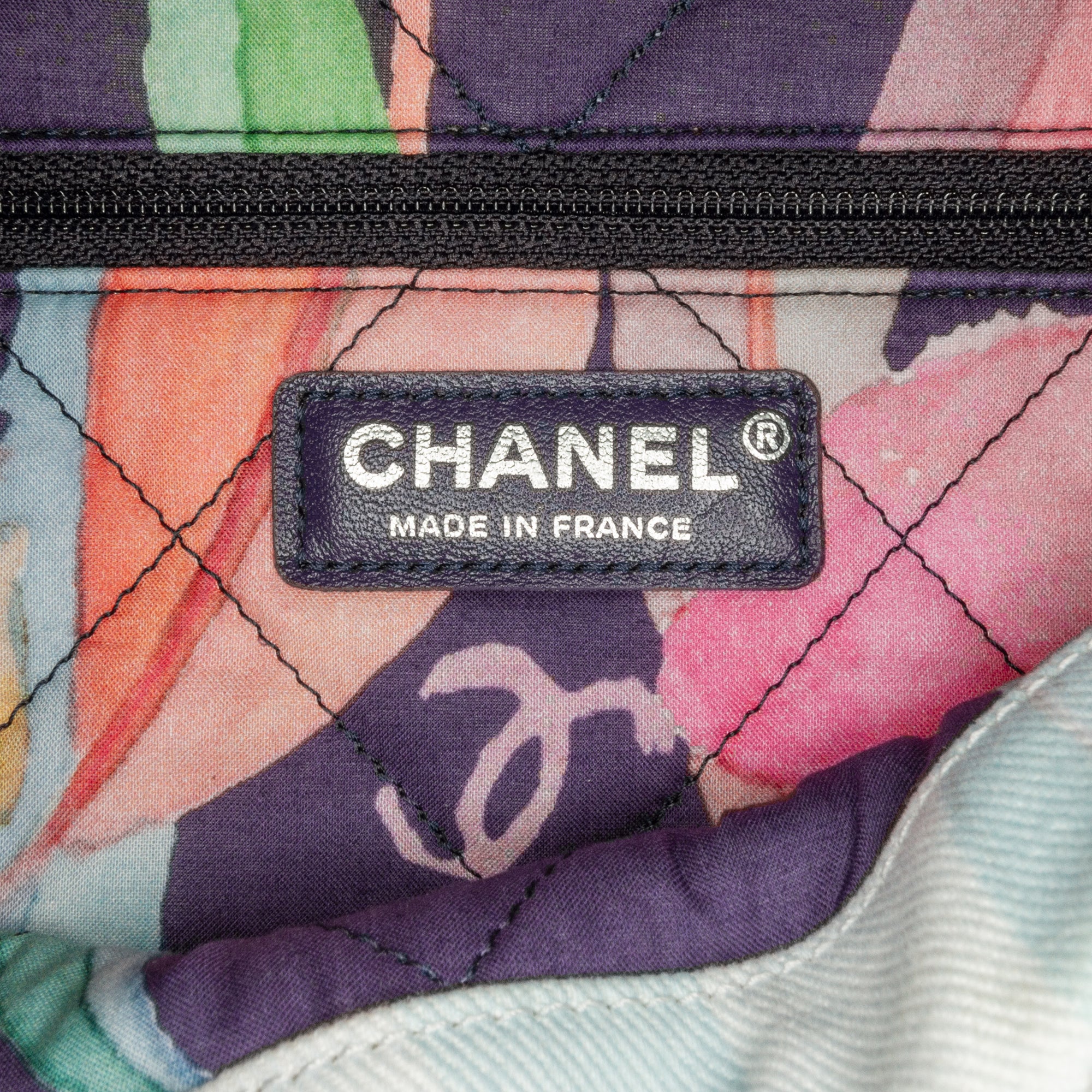 Chanel | Pre-Owned Quilted Jungle Jeans Flap | Blue