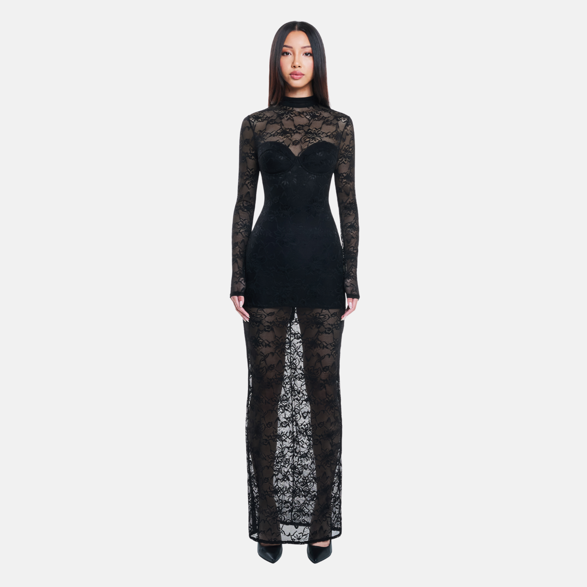 OW Collection ADDISON Maxi Dress Dress 121 - Black