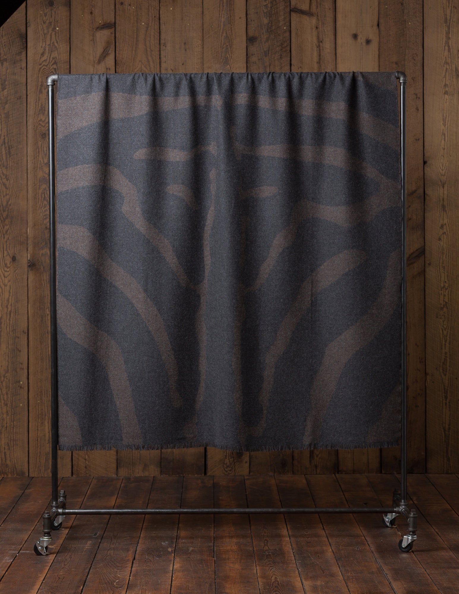 Home | Zebra Throw | Dark Taupe / Charcoal