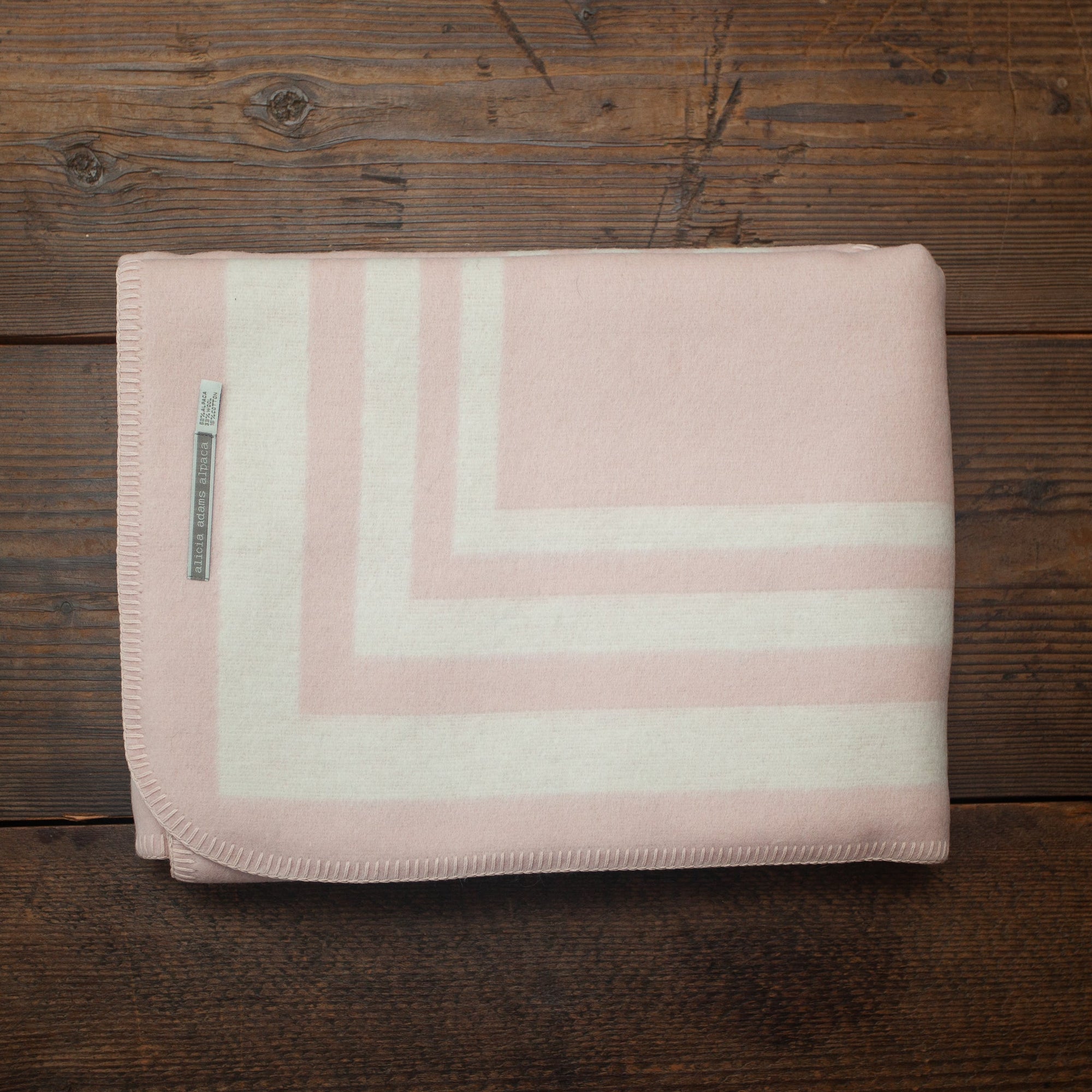 Home | Montauk Throw | Pink Powder / Ivory