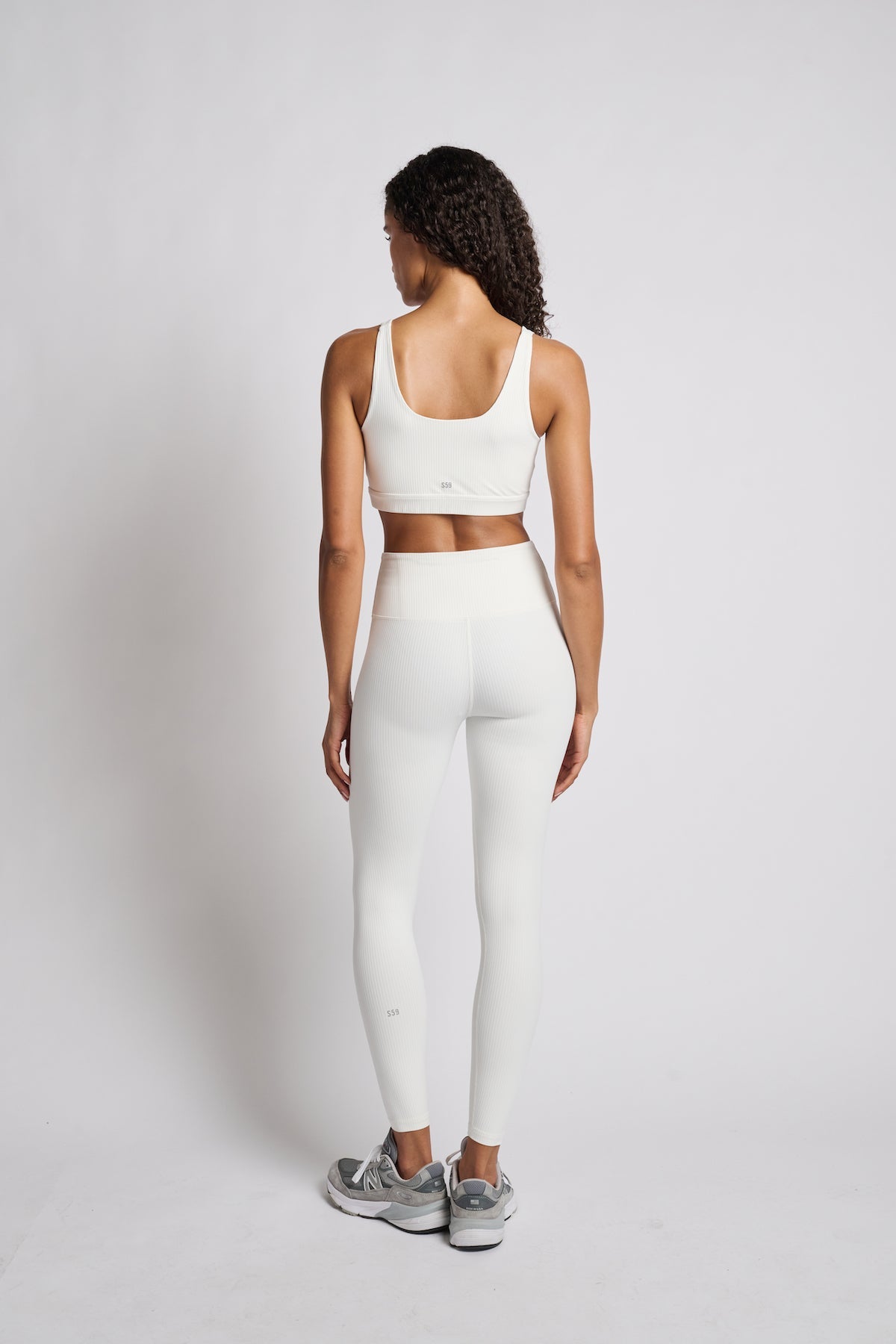 Splits59 | Airweight Rib High Waist 7/8 | White