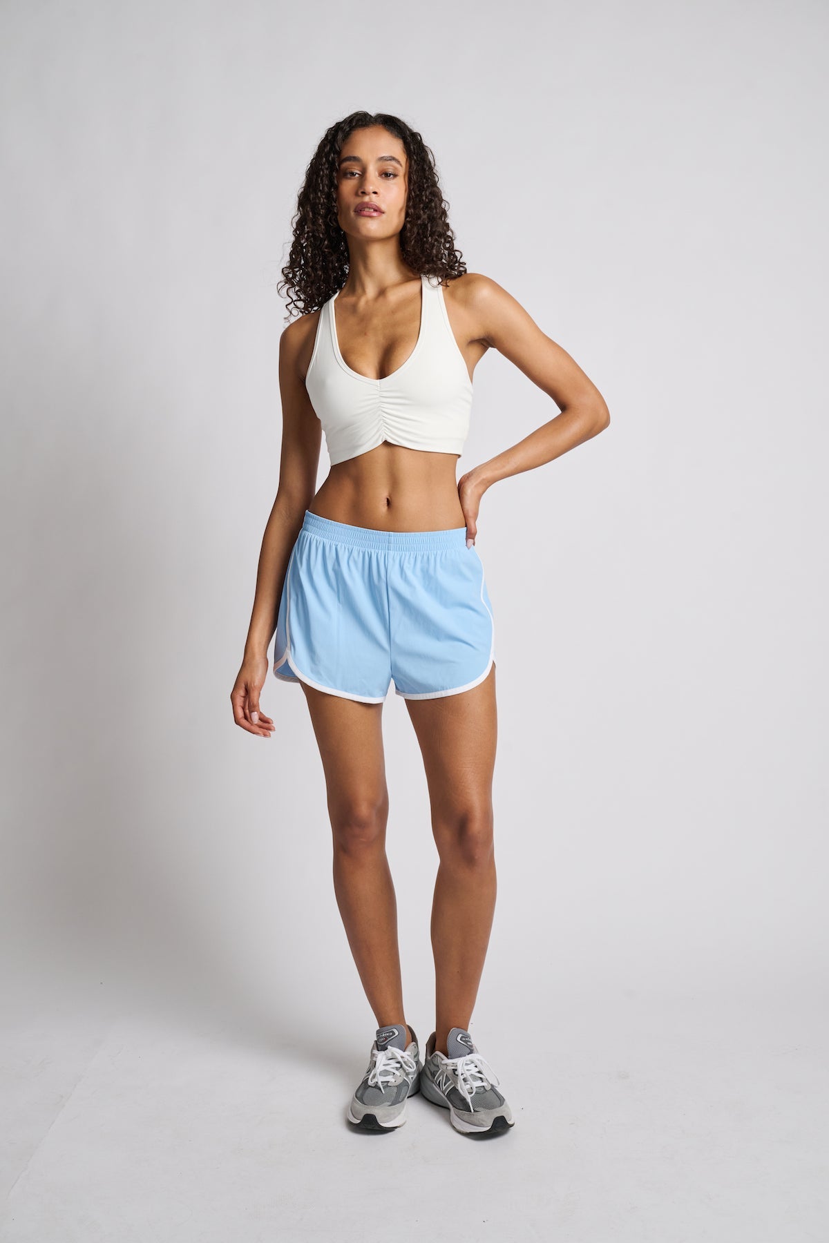Splits59 | Megan Woven Nylon Run Short | Sky Blue