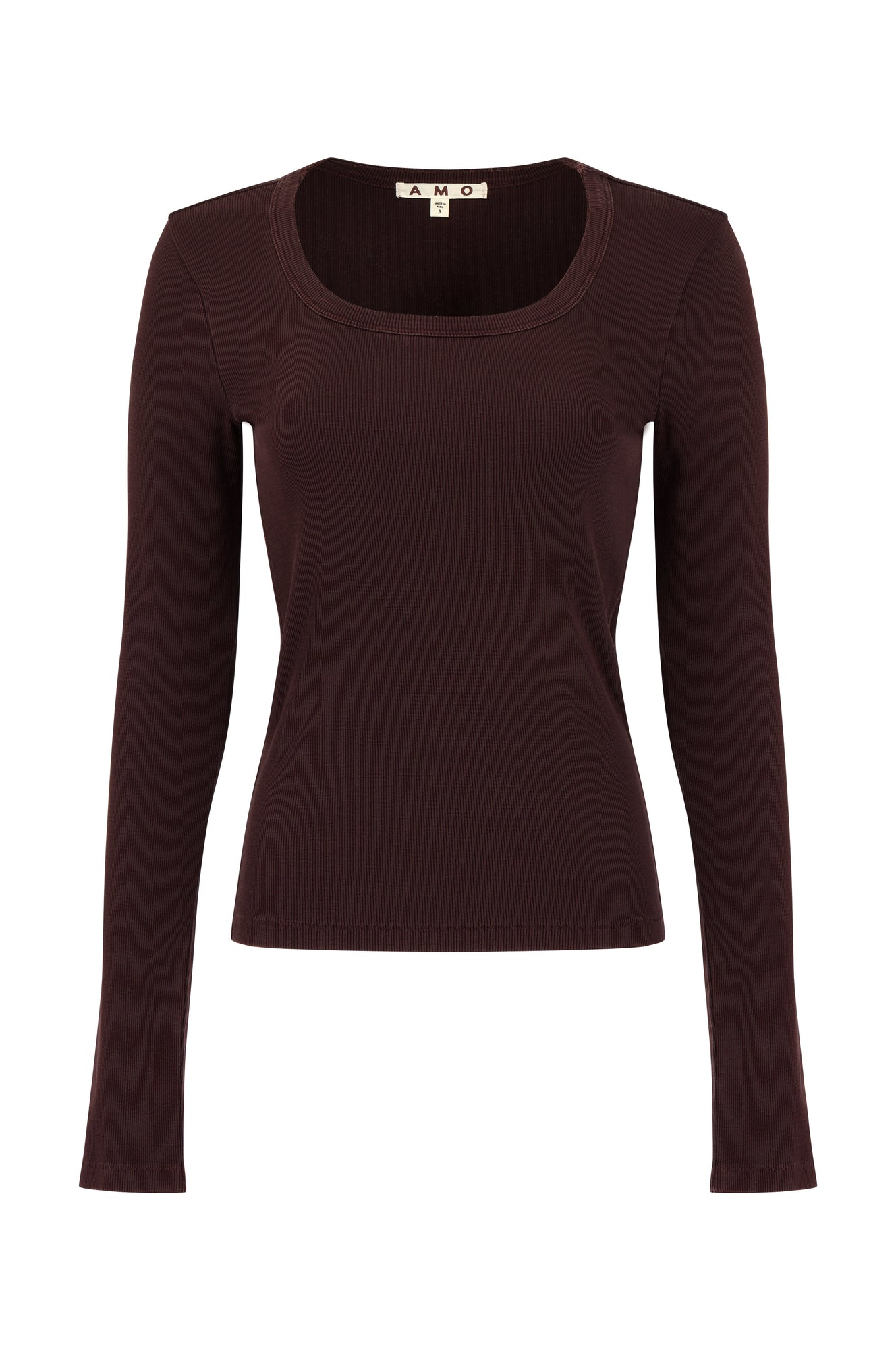 AMO Denim | Angelina Long Sleeve in Aubergine