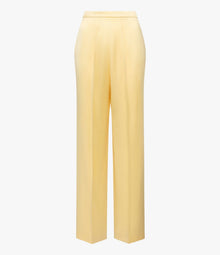Another Tomorrow Pintuck Trouser in Daffodil – Satin Women's Trousers
