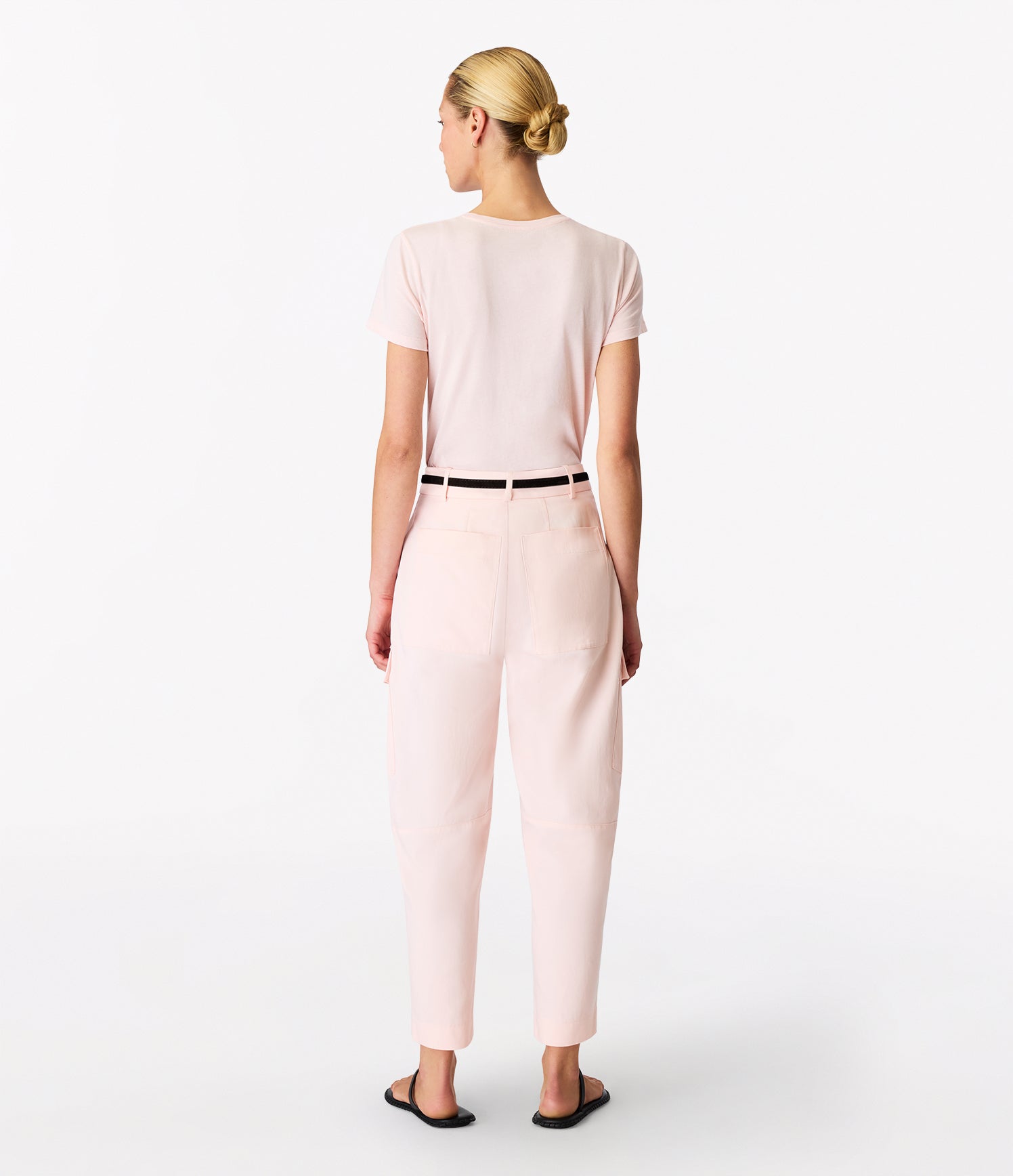 Another Tomorrow Curved Cargo Pant in Quartz – Cotton Women's Trousers