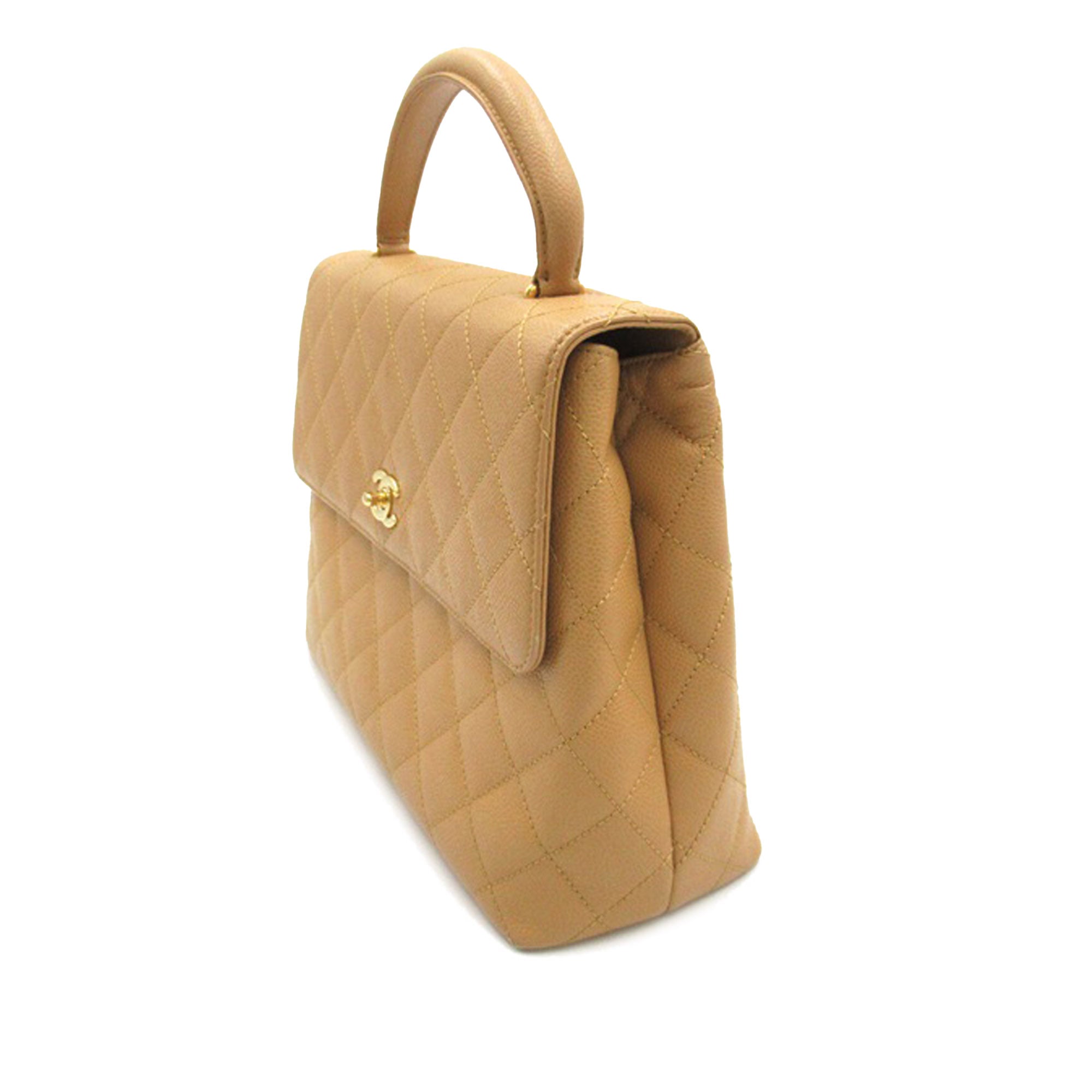 Chanel | Pre-Owned Caviar Kelly Top Handle Bag | Brown/Light Brown