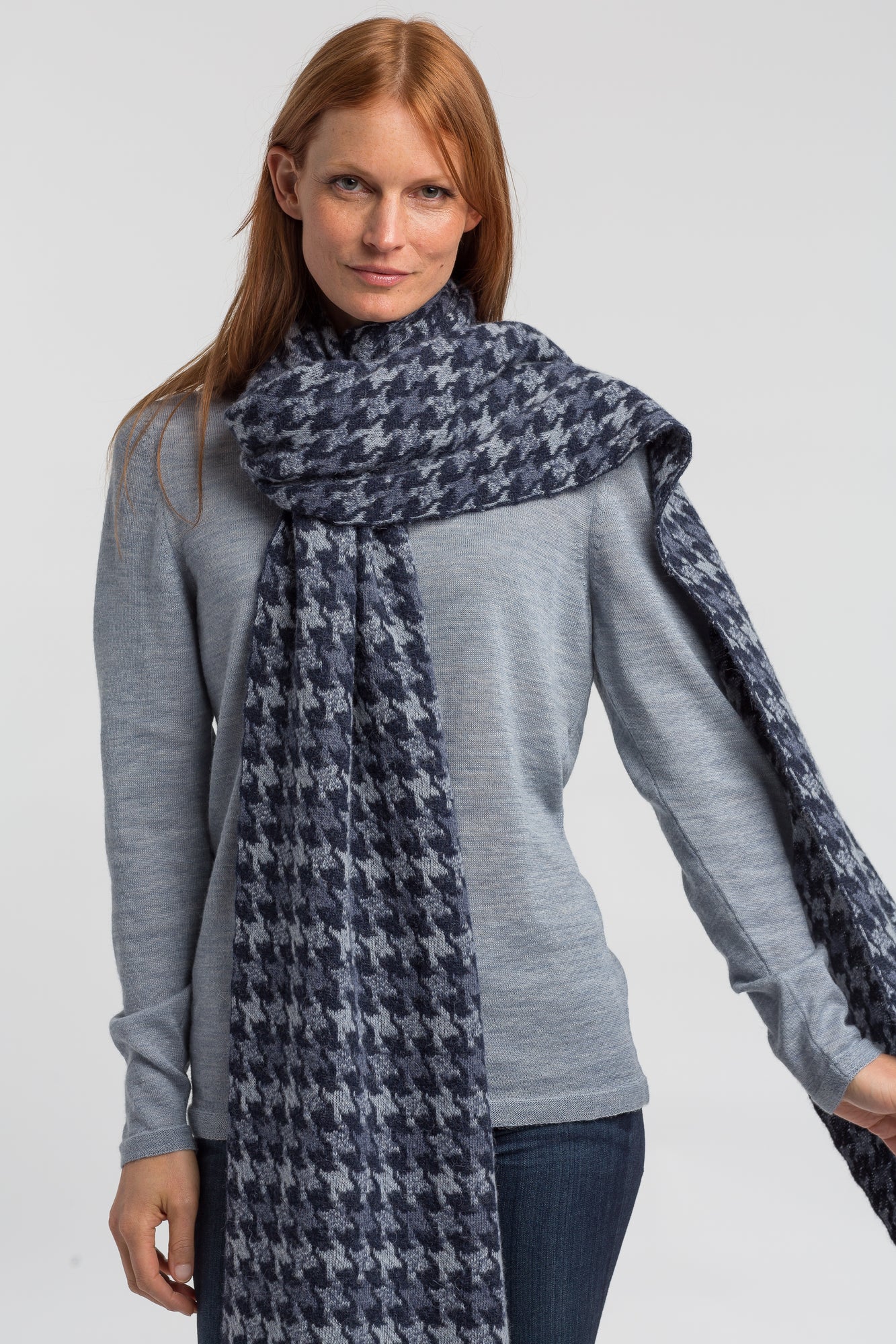 Womens | Big Sky Scarf | Denim Blue Multi