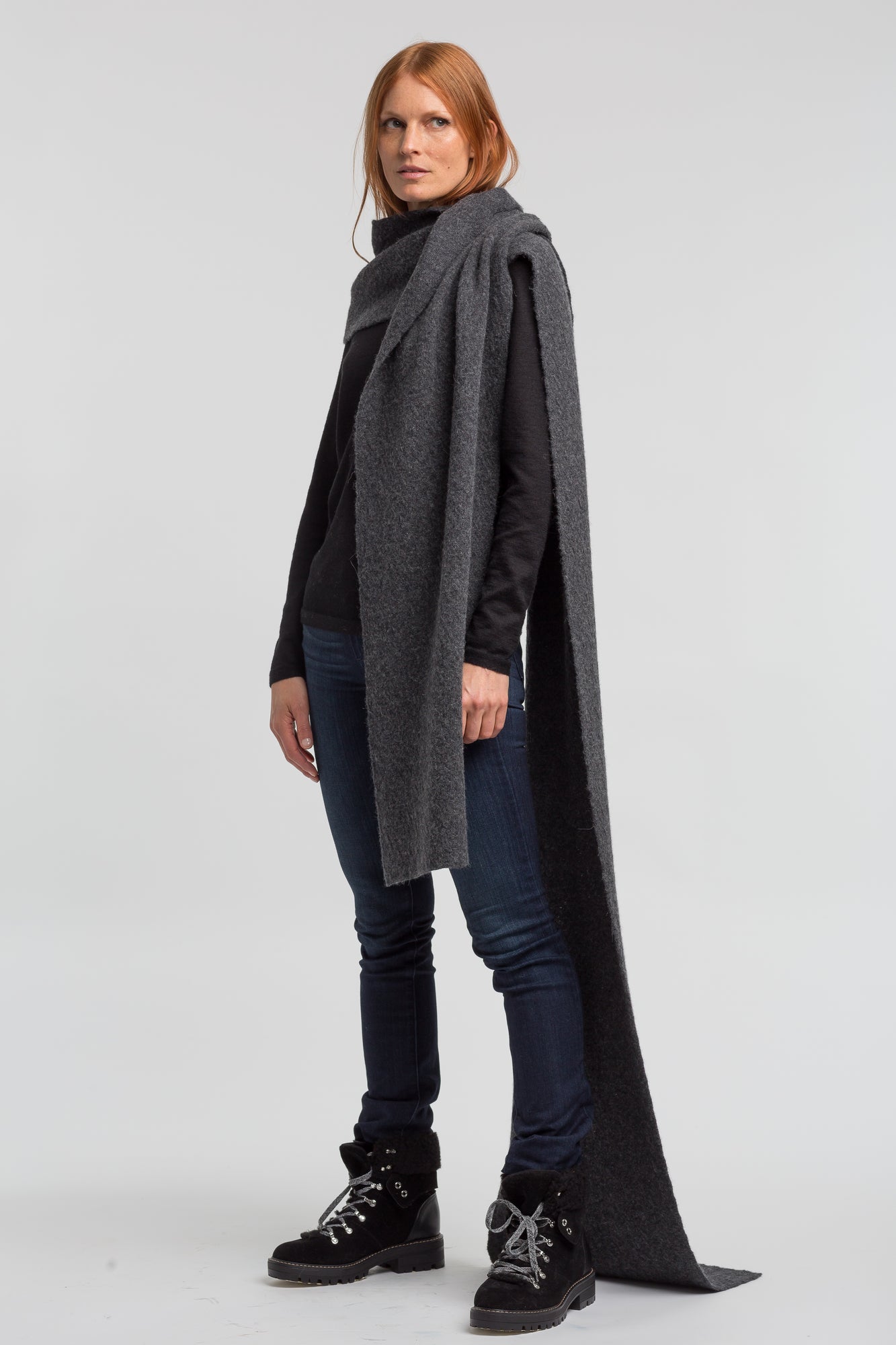 Womens | Big Sky Scarf | Charcoal