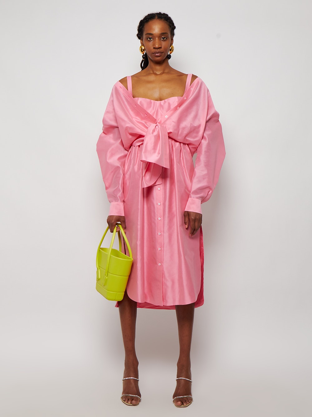 Women | Rosie Assoulin | Bustino Button Down Dress Starfish | Pink