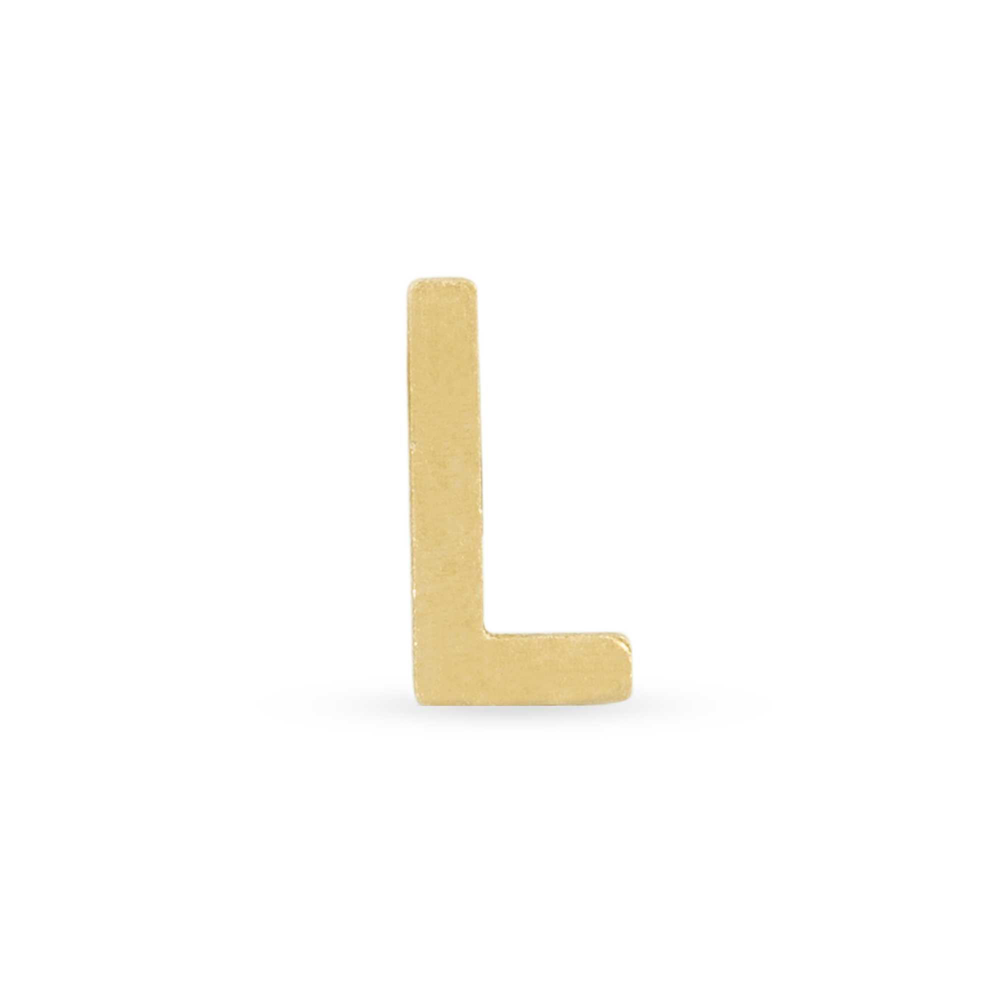 Stone and Strand 14K Yellow Gold Tiny Asymmetric Initial Necklace Front L Image