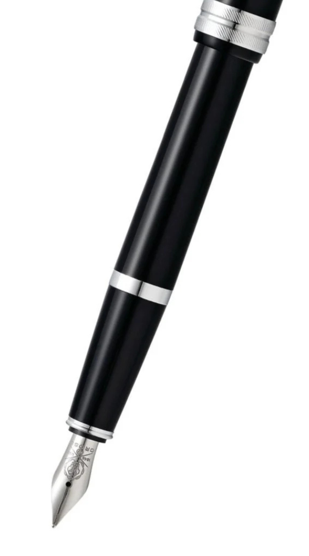 Cross Bailey Light Polished Black Resin Fountain Pen