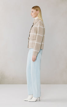 Audriana Double Face Wool Coat | Teak-Powder