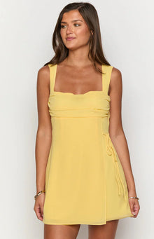 Avi Chiffon Mini Dress | Yellow