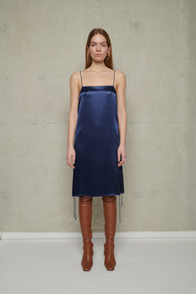 Olga Fsc Viscose Satin | Midnight Blue