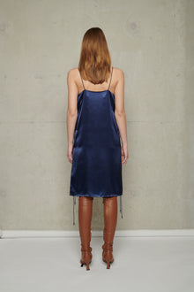 Olga Fsc Viscose Satin | Midnight Blue