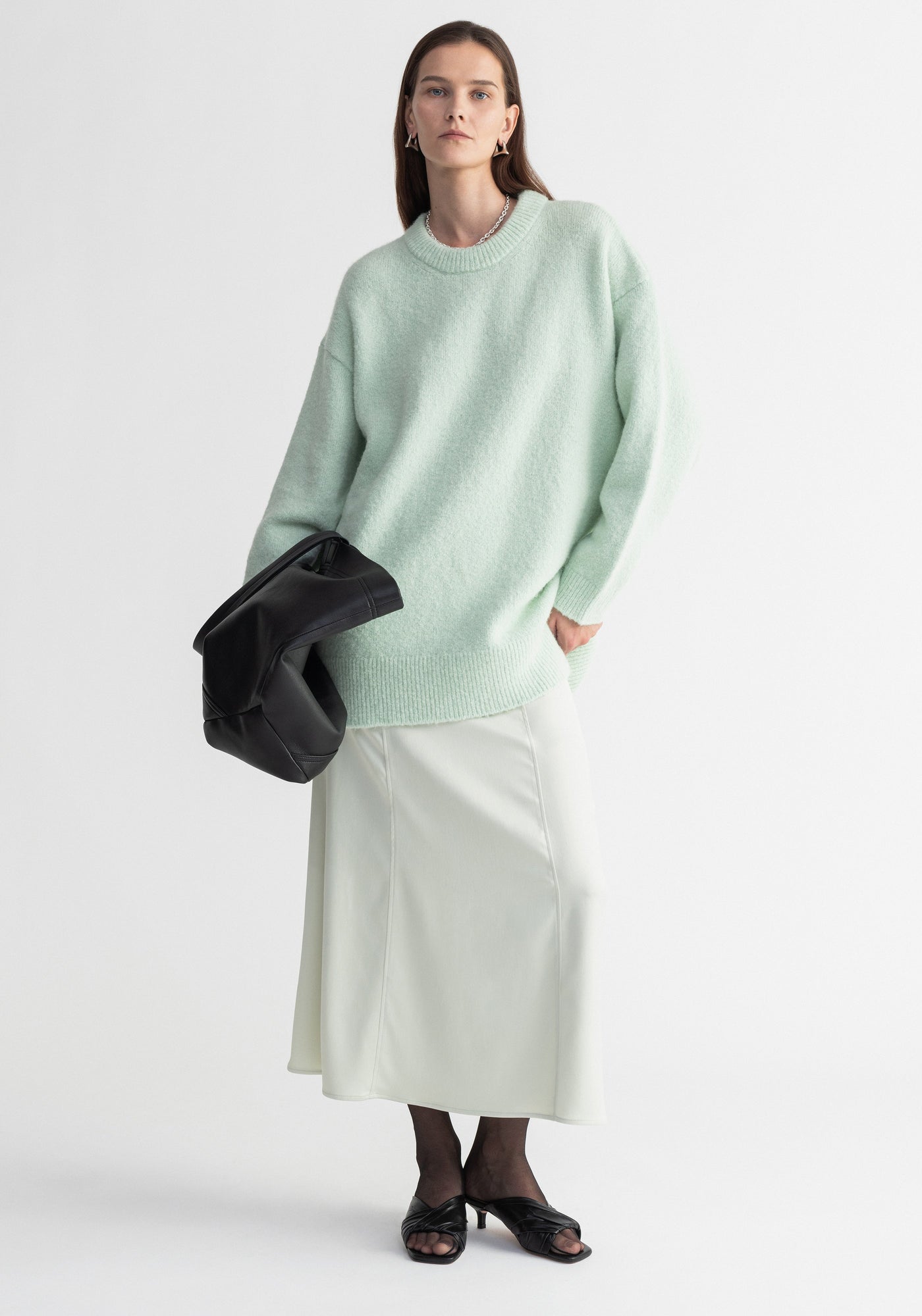 Thunder Brushed Mohair Knit | Aqua Glass