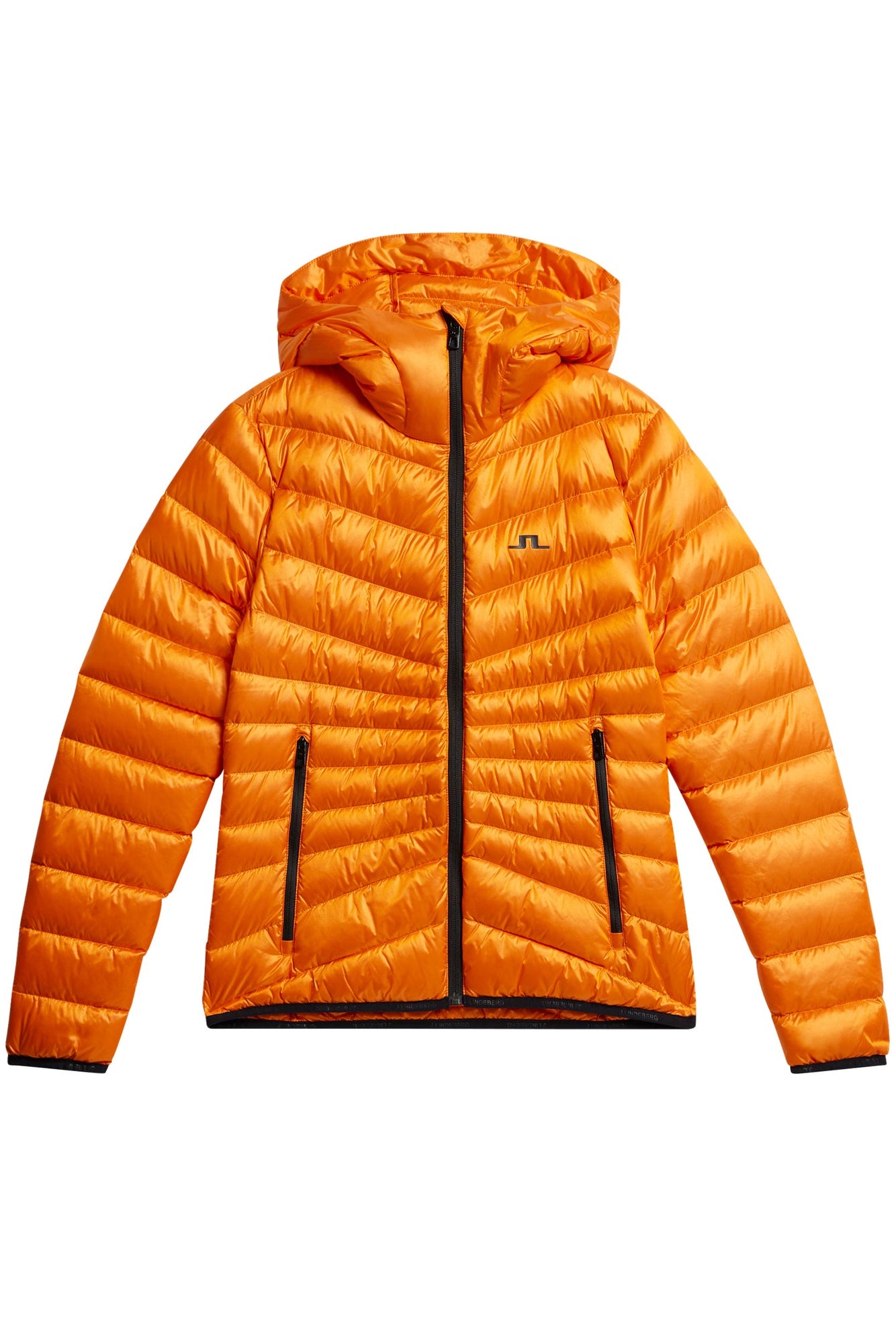 Lara Light Down Hood in Persimmon Orange by J.Lindeberg