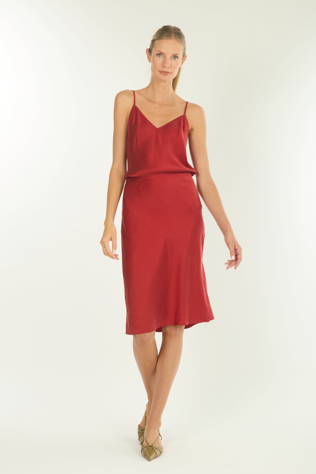 Adina Cami Top | Orange Red