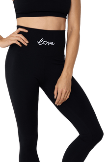 Adore Yourself High - Waisted Premium Legging - Black/White - Self - Adore