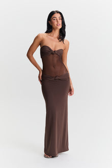 Amara Maxi Dress | Brown