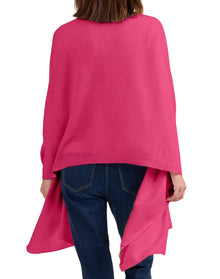 Amicale Cashmere | Women | Cashmere Jersey Travel Wrap | Dk. Pink