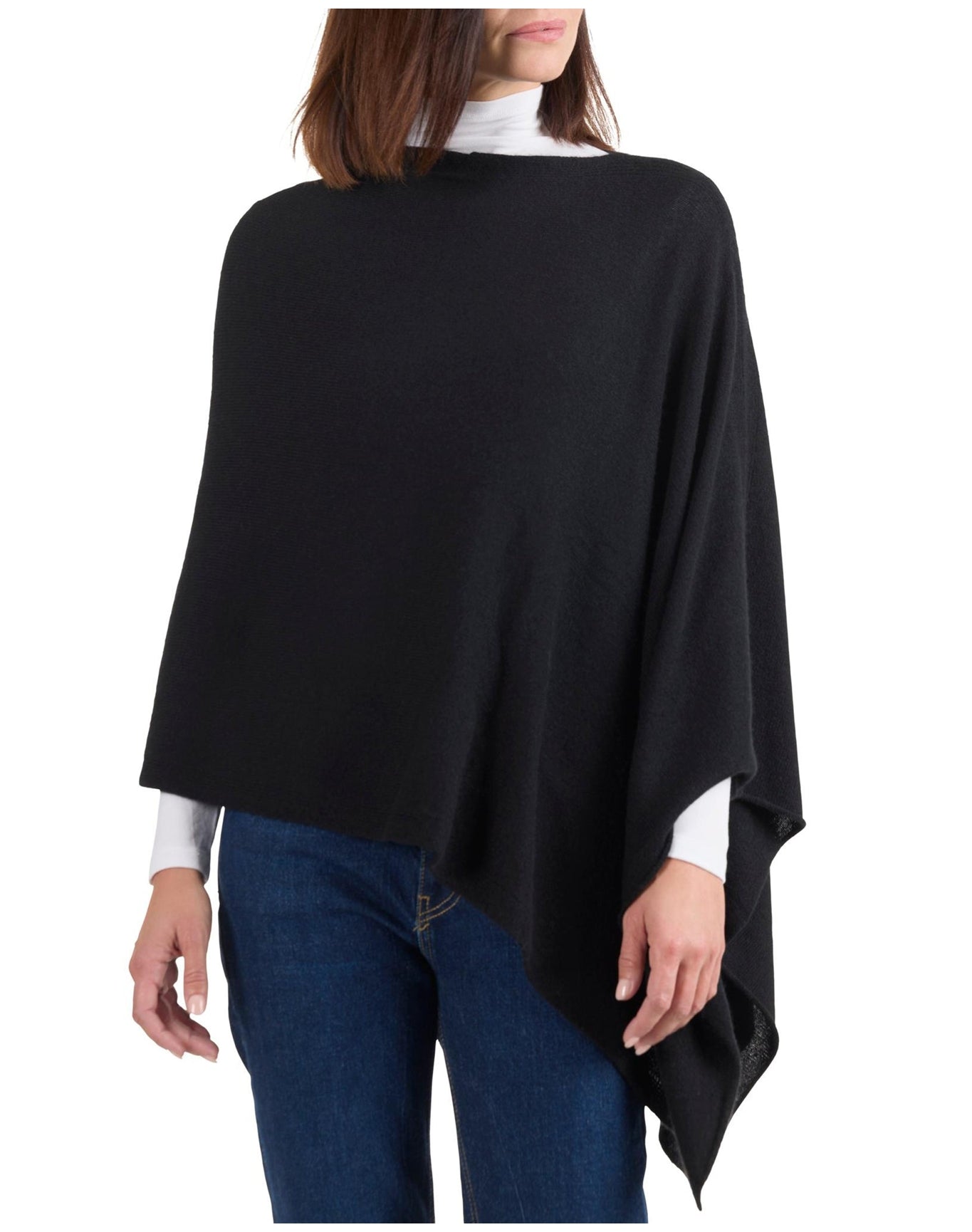 Amicale Cashmere | Women | Cashmere Poncho | Black V4