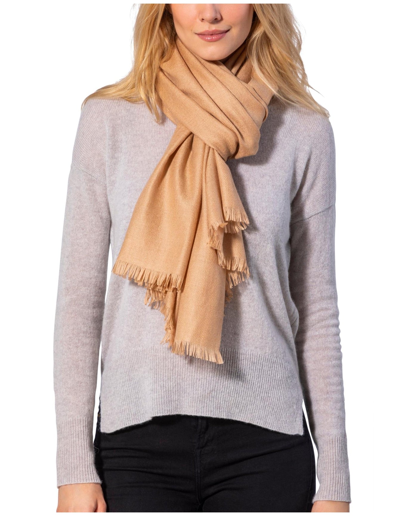 Amicale Cashmere | Women | Lightweight Blend Scarf | Camel