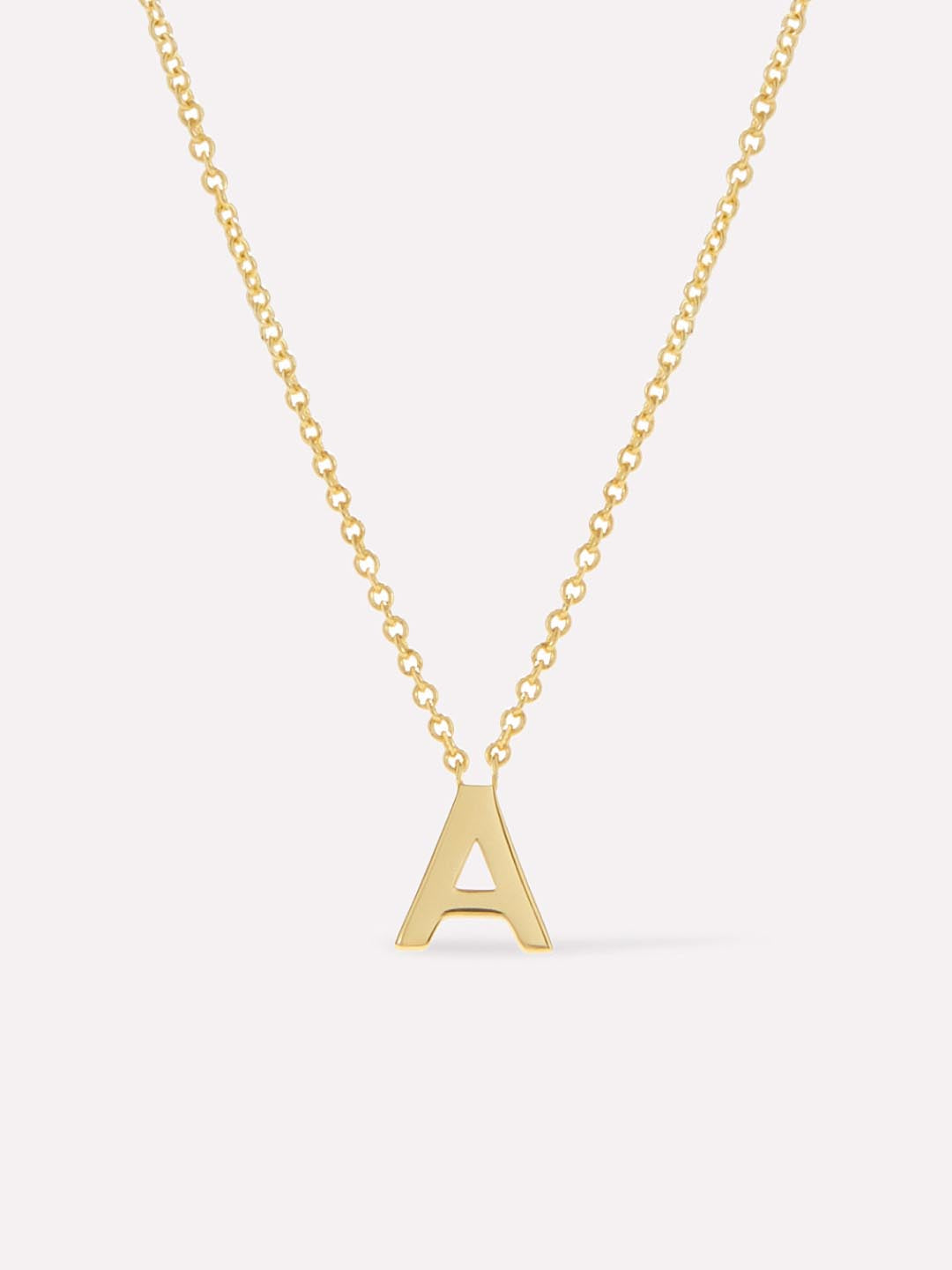 Gold Initial Necklace - Letter Necklace | 14K Gold on Sterling Silver