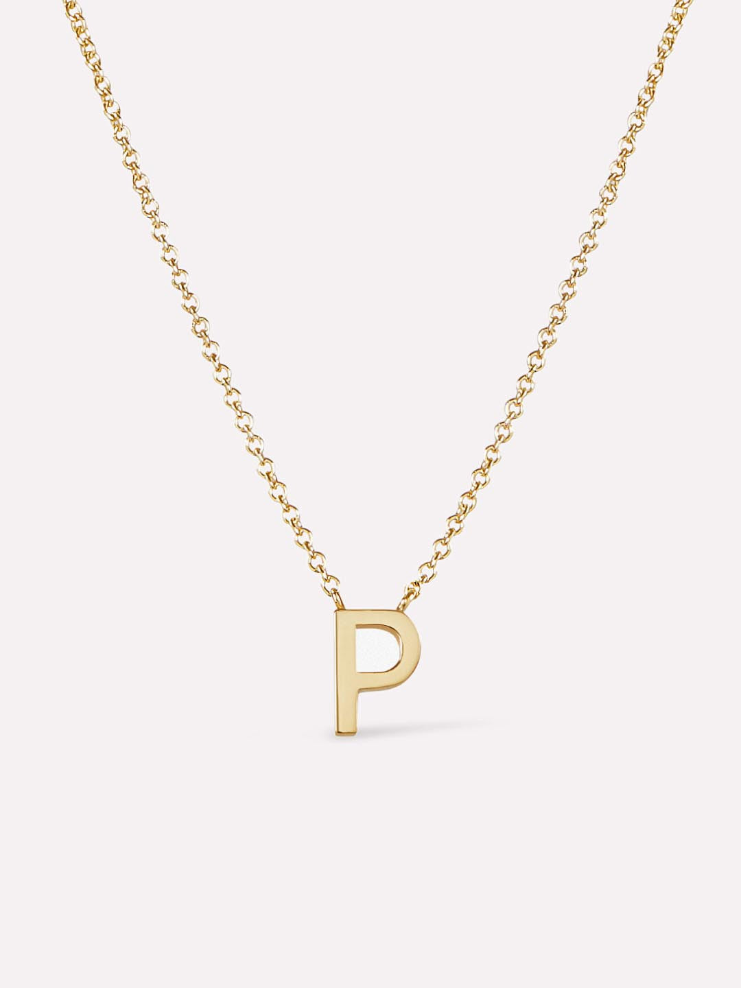 Gold Initial Necklace - Letter Necklace | 14K Gold on Sterling Silver