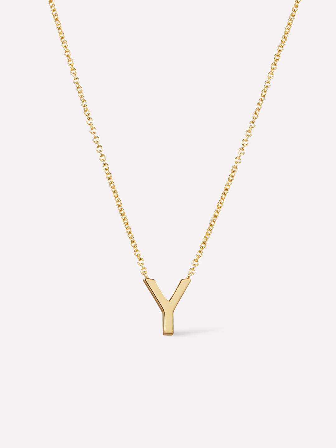 Gold Initial Necklace - Letter Necklace | 14K Gold on Sterling Silver