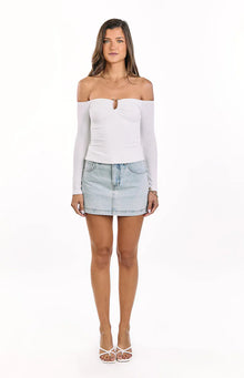 Anabel Long Sleeve Top | White