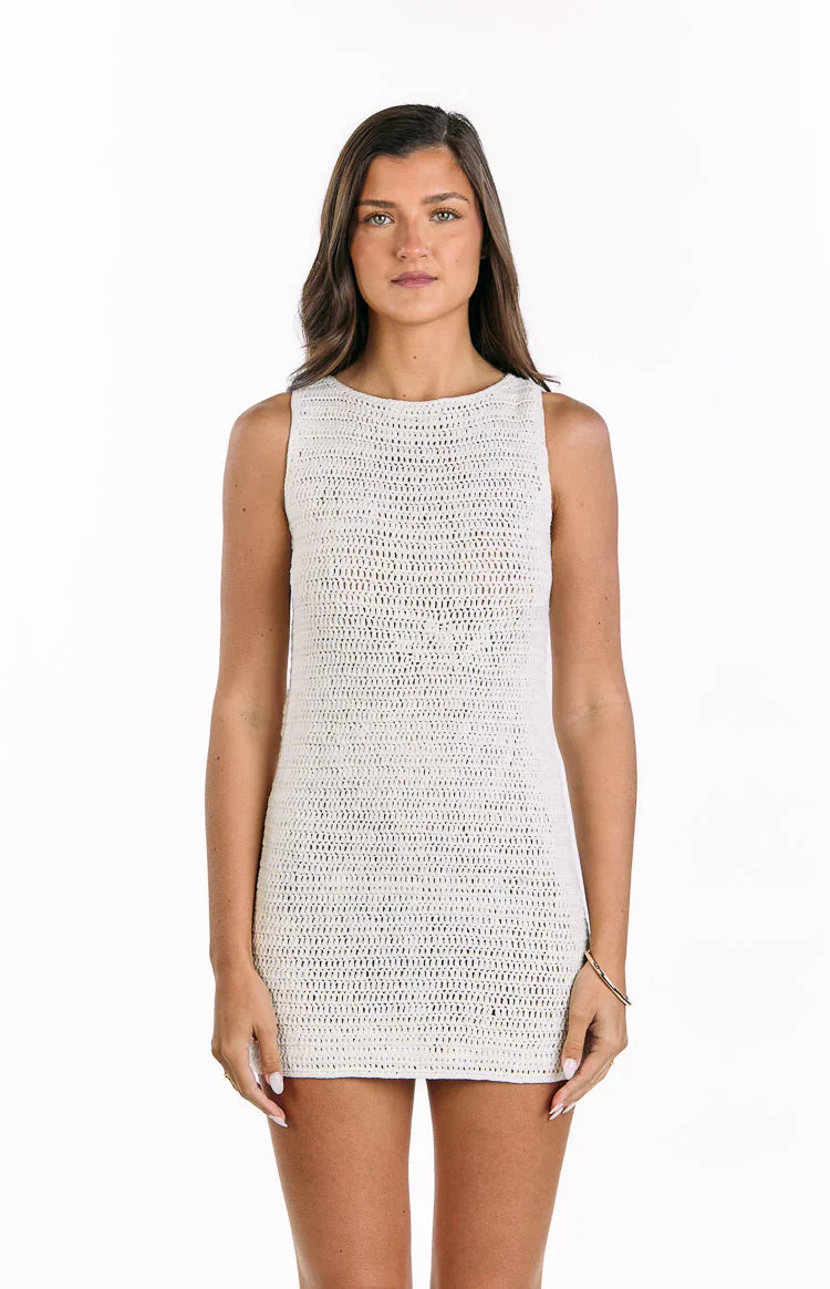Annalee Crochet Mini Dress | Cream